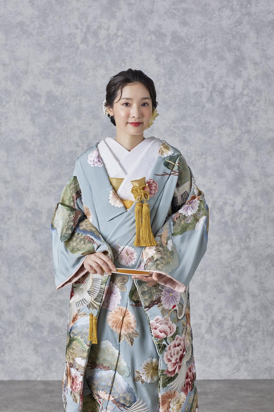 水縹松牡丹