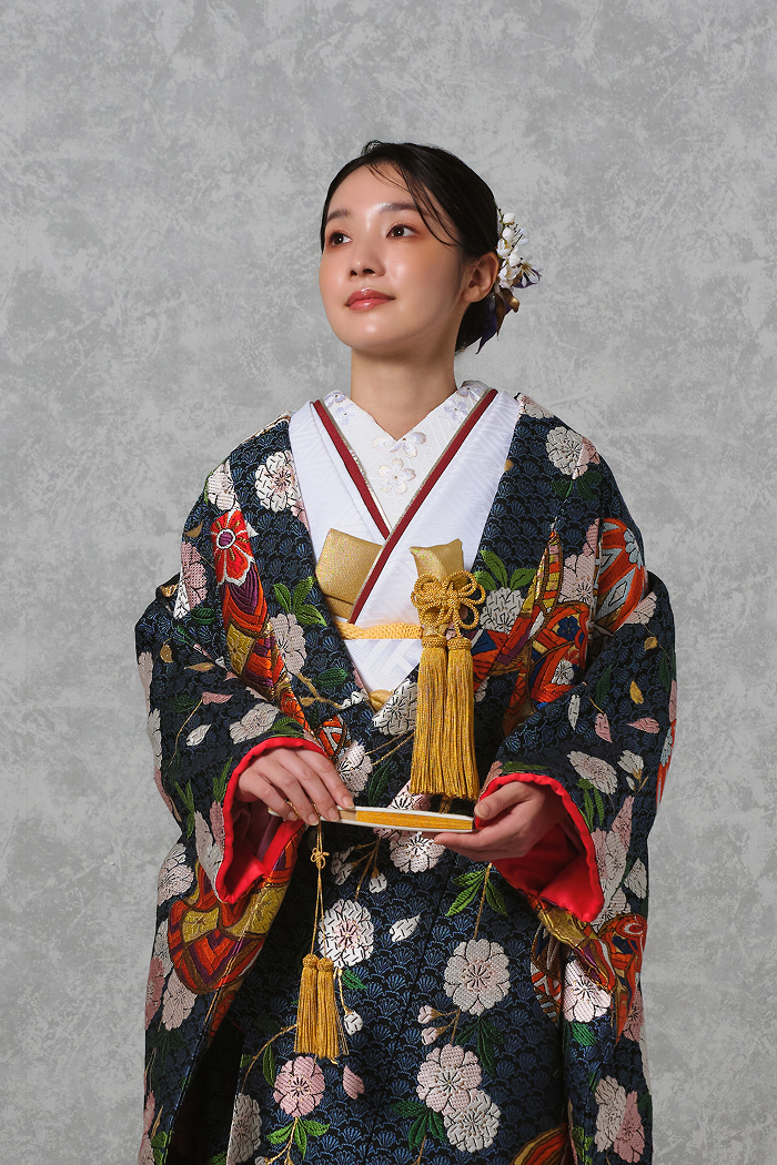 紺鞠に桜
