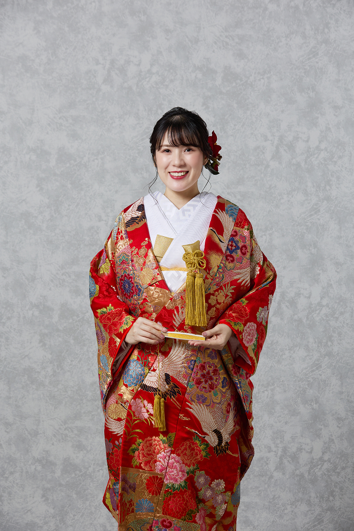 鶴に宝相華