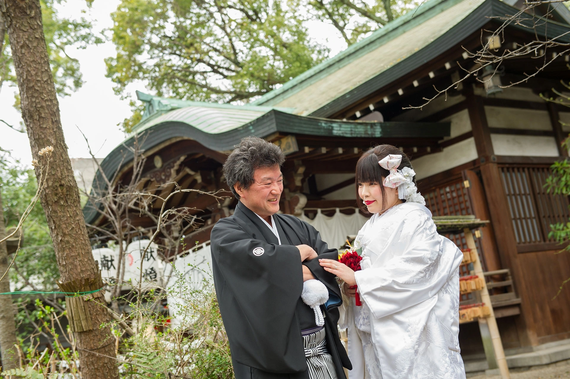 緑豊かな境内で叶える心落ち着く挙式
