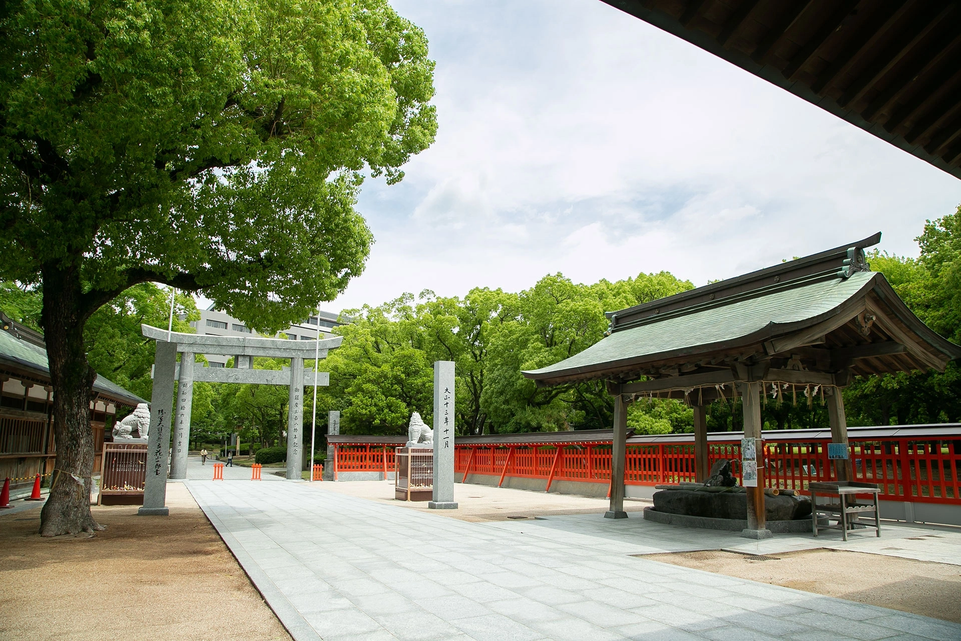 東公園に隣接する写真映えの立地環境
