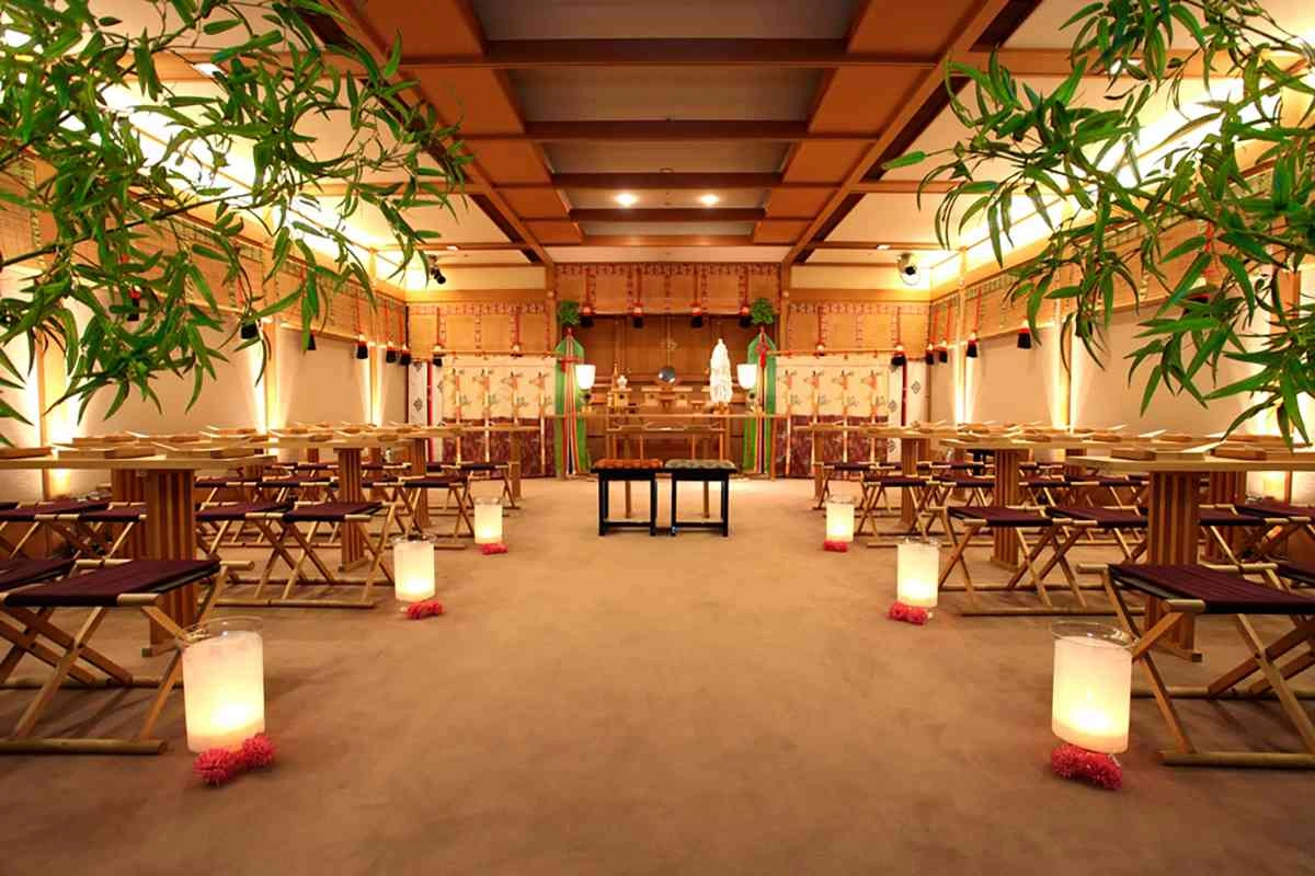 天候に左右されない安心の神前式